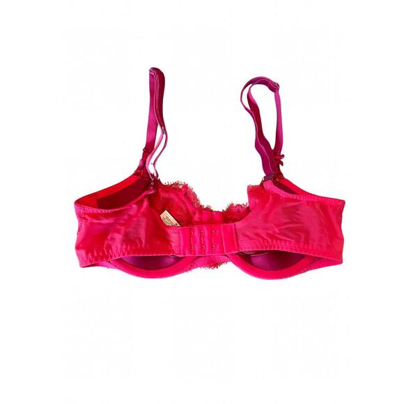 Victoria’s Secret Dream Angels Push-Up Red Lace Underwire Bra Size 34D 0595B - Picture 7 of 8